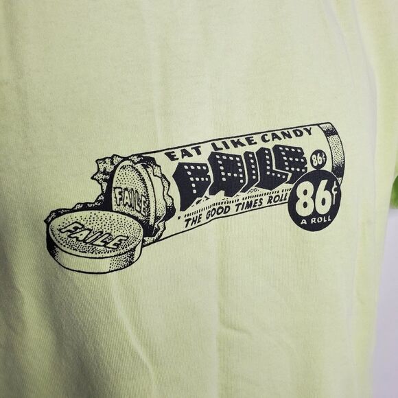 UNIQLO x FAILE neon yellow t-shirt ‎ urban walls short sleeve top unisex XS - Picture 2 of 7